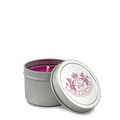 2 Oz. Travel Candle - Silver Tin Candle - Scented
